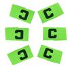 Qimoo 10Pcs Green Soccer Captain Armband, Nylon Elastic Protective Soccer Bands Adjustable Football Arm Bands C Arm Band for Youth Adult Sports Training view 1