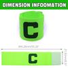 Qimoo 10Pcs Green Soccer Captain Armband, Nylon Elastic Protective Soccer Bands Adjustable Football Arm Bands C Arm Band for Youth Adult Sports Training view 2