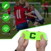 Qimoo 10Pcs Green Soccer Captain Armband, Nylon Elastic Protective Soccer Bands Adjustable Football Arm Bands C Arm Band for Youth Adult Sports Training view 4