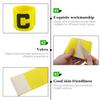 Qimoo 10Pcs Yellow Soccer Captain Armband, Nylon Elastic Protective Soccer Bands Adjustable Football Arm Bands C Arm Band for Youth Adult Sports Training view 3