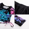 Girls Rash Guard Swimwear Long Sleeve 2-Piece Swimsuit Set for Kid Color Gradient 7Y view 2