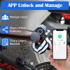 Eseesmart Bike Chain Lock, Fingerprint Bike Locks Heavy Duty Anti Theft, 3.28 Feet Security Bike Locks with APP, Waterproof Smart Cable Lock for Bike, Bicycle, Scooter, Motorcycle, Door, Gate, Fence view 4