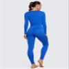 CRZ YOGA Soft Thermal Underwear Sets for Women Lightweight Long Johns Base Layer Pajamas Warm Top Bottom Sparkle Blue X-Small view 2