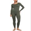 CRZ YOGA Soft Thermal Underwear Sets for Women Lightweight Long Johns Base Layer Pajamas Warm Top Bottom Light Army Green Medium view 1