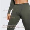 CRZ YOGA Soft Thermal Underwear Sets for Women Lightweight Long Johns Base Layer Pajamas Warm Top Bottom Light Army Green Medium view 4
