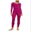 CRZ YOGA Soft Thermal Underwear Sets for Women Lightweight Long Johns Base Layer Pajamas Warm Top Bottom Magenta Purple 2 X-Small
