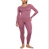 CRZ YOGA Soft Thermal Underwear Sets for Women Lightweight Long Johns Base Layer Pajamas Warm Top Bottom Velvet Dust Large view 1