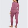 CRZ YOGA Soft Thermal Underwear Sets for Women Lightweight Long Johns Base Layer Pajamas Warm Top Bottom Velvet Dust Large view 2