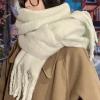 JOFOW Glory Max Unisex Plain Solid Color Winter Scarf Feel Soft Classic 90 Big Satin Scarf (Black, One Size) view 3