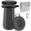 ALEVMOOM Upgraded XXL Collapsilbe Stool with Thick Cushion,More Sturdy and Height 19.7,D11.8,Portable and Lightweight Adjustable Telescoping Stool for Camping Hiking BBQ Max Loading 1000Ibs view 1