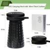 ALEVMOOM Upgraded XXL Collapsilbe Stool with Thick Cushion,More Sturdy and Height 19.7,D11.8,Portable and Lightweight Adjustable Telescoping Stool for Camping Hiking BBQ Max Loading 1000Ibs view 2