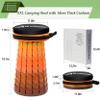 ALEVMOOM Upgraded XXL Collapsilbe Stool with Cushion,More Sturdy and Height 19.7",D11.8,Portable and Lightweight Adjustable Chair Telescoping Stool for Camping Hiking BBQ Max Loading 1000Ibs view 2