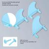 Xcello Blue Soft Top Surfboard Fins, Stable Fin Set for Flexible and Enjoyable Surfing, Easy to Install with Included Screws view 4