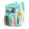 SXLINGDO Transparent Mini Backpack for Women Heavy Duty Clear PVC Bookbag See Through Waterproof Large Capacity Stadium (green), 35*17*43cm view 1
