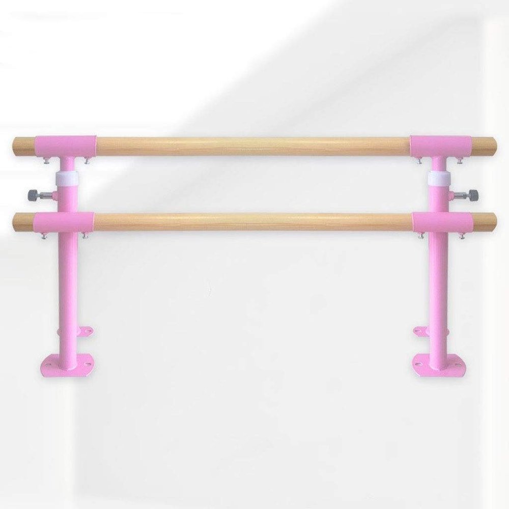 Ballet Barre,Ballet Bar Ballet Barre Bar,Double Ballet Bar,Folding Fitness Gymnastics Stretching Barre,Floor Type Home Dance Bracket,Adjustable (Pink 1M) (Pink 1.5M)