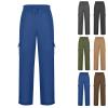 Dressnu Work Pants Sweat Pants Drawstring Multi-Pocket Tie-Downs Black L view 3