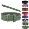 MRX Powerlifting Leather Belt 4" Wide 10mm Thickness Training Fitness Back Support Bodybuilding Belts with Steel 2 Prong Buckle Olive Green New (Medium) view 1