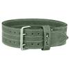 MRX Powerlifting Leather Belt 4" Wide 10mm Thickness Training Fitness Back Support Bodybuilding Belts with Steel 2 Prong Buckle Olive Green New (Medium) view 3