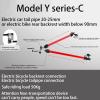 Bicycle Trailer Connector Load Capacity 50Kg Children Dog Cat Bike Trailer Tow Bar Cargo Trailer Connecting Rod for Foldable Bike Camping Tour,C view 2