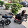 Bike Trailer Connector Dog Cat Bike Trailer Tow Bar Trailer Tow Bar Electric Vehicle Tow Bar Connector for Camping Hiking Mountain Bike,B view 3