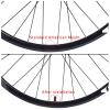 ZECHAO 26/27.5/29 Inch Mountain Bike Wheelset,Quick Release/Thru-Axle Dual Use 32 Holes Bike Hub Front 2 Rear 4 Bearings Double Wall Rims Wheelset (Color : Black, Size : 29inch) view 3