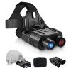Head-Mounted Night Vision Goggles, 3D Night Vision Binoculars, 4X Digital Zoom and FOV 10 with Mount and Compatible Helmet, for Hunting & Surveillance, FHD 4K Video for Viewing 984ft view 1