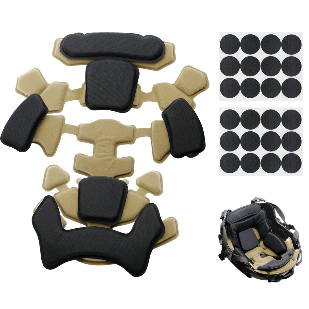 Qavctw Airsoft Tactical Helmet Pads Internal Replacement Memory Foam Pad Bike Helmet Accessories for ACH/MICH/IBH/PASGT/USMC/Airsoft