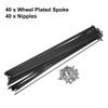 X AUTOHAUX 40 Pcs Bicycle Steel Spokes 13G Bike Spoke 283mm Length with Nipples for Most Bicycle view 4
