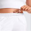 CRZ YOGA Girls Feathery-Fit Soft Athletic Shorts with Zipper Pocket - Tennis Soccer Running Casual Liner Kids Teen White XX-Large view 4