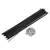 X AUTOHAUX 36pcs 13G J Bend Bicycle Steel Spokes 260mm 8.43" Cycle Spokes with Brass Nipples Steel Spokes for Mountain Bike MTB view 1