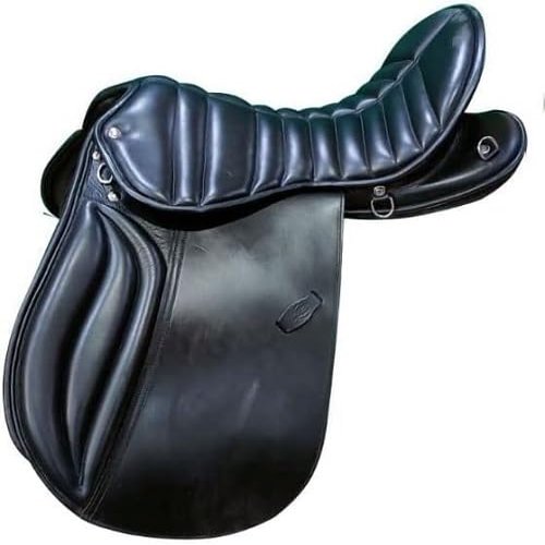EQUIGEAR Icelandic Leather Saddle Perfect Size- ECO Leather on Color- Black Horse Saddle Tack Size 14" inches - 18" inches Seat Available DK-23hgf (18")
