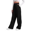 ZHUER Baggy Wide Leg Sweatpants for Women High Waist Fleece Joggers with Pockets Lightweight Comfy Drawstring Sweat Pants view 1