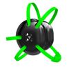 Great Call Athletics Wrestling Classic Headgear Earguard Adult Grappling Head Gear | Adjustable Ear Guards Neon Green Straps (Black w/ Neon Green Straps) view 1