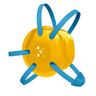 Great Call Athletics Wrestling Classic Headgear Earguard Adult Grappling Head Gear | Adjustable Ear Guards Powder Blue Straps (Athletic Gold w/ Powder Blue Straps)