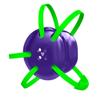 Great Call Athletics Wrestling Classic Headgear Earguard Adult Grappling Head Gear | Adjustable Ear Guards Neon Green Straps (Purple w/ Neon Green Straps) view 1