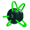 Great Call Athletics Wrestling Classic Headgear Earguard Adult Grappling Head Gear | Adjustable Ear Guards Neon Green Straps (Dark Green w/ Neon Green Straps) view 1