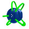 Great Call Athletics Wrestling Classic Headgear Earguard Adult Grappling Head Gear | Adjustable Ear Guards Neon Green Straps (Royal Blue w/ Neon Green Straps) view 1