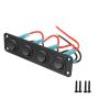 12V 1-4 Gang Universal Toggle Switch Panel USB Car Boat Marine RV Truck Blue LED Styling Accessories Marine Rocker Switch (Color : 4 Buttons)