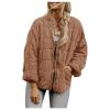 Clearance Women's Cropped Puffer Jacket Vintage Floral Print Open Front Lightweight Short Jacket Outwear view 1