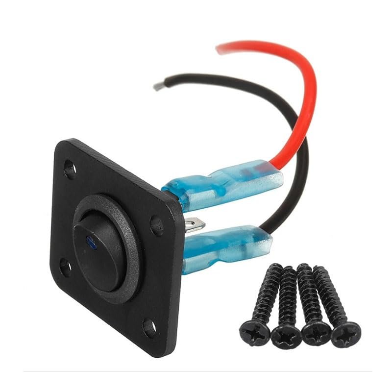 12V 1-4 Gang Universal Toggle Switch Panel USB Car Boat Marine RV Truck Blue LED Styling Accessories Marine Rocker Switch (Color : 1 Button)