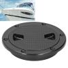 gernie Deck Plate, 5.6in Boat Round Non Slip Inspection Hatch with Detachable Cover, Circular Watertight Boat Hatch Deck Plate, Black Boat Deck Plate for Marine Boat Yacht Truck RV, gerniegiyg7b31z9 view 3