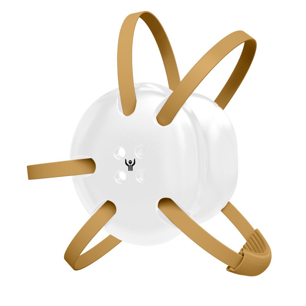 Great Call Athletics | Wrestling Classic Headgear Earguard Adult Grappling Head Gear Adjustable Ear Guards Vegas Gold Straps (White w/ Vegas Gold Straps)