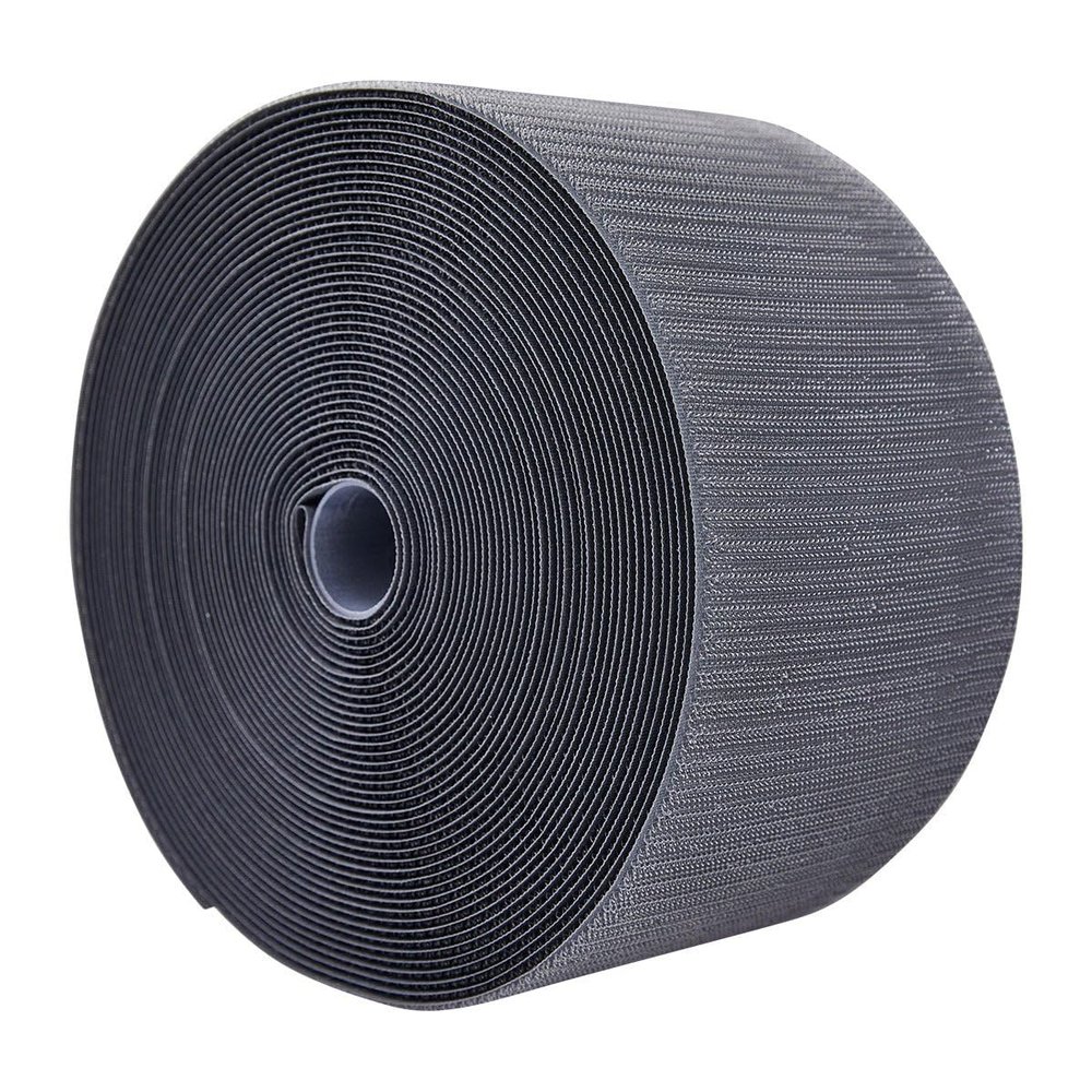 Century Hook Mat Fastener | 42' Long & 4" Wide | Hook Fastener for Carpet Bonded Foam Seams | Hook Mat Fasteners for Wrestling, Gymnastics, and Cheer Gym Floors (Charcoal)
