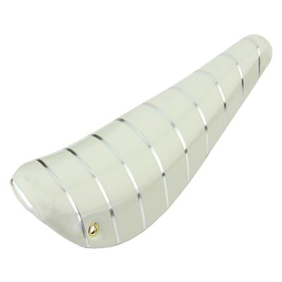 ALTALINE 16" Bicycle Vinyl Banana Seat/Saddle Sparkle with Silver Stripes, Multiple Colors (White)