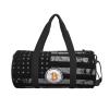 Bitcoin Travel Luggage Duffel Bag Sports Rolling Foldable Duffel Bag, Black view 2