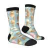 ZISHAK Ice Cream And Waffle Pattern Adult Sports Socks-Men'S Cotton Mid-Calf Socks:A Fusion Of Comfort,Style,And Functionality view 4