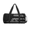 Checkered Flags Race Car Flag Travel Luggage Duffel Bag Sports Rolling Foldable Duffel Bag, Black view 2