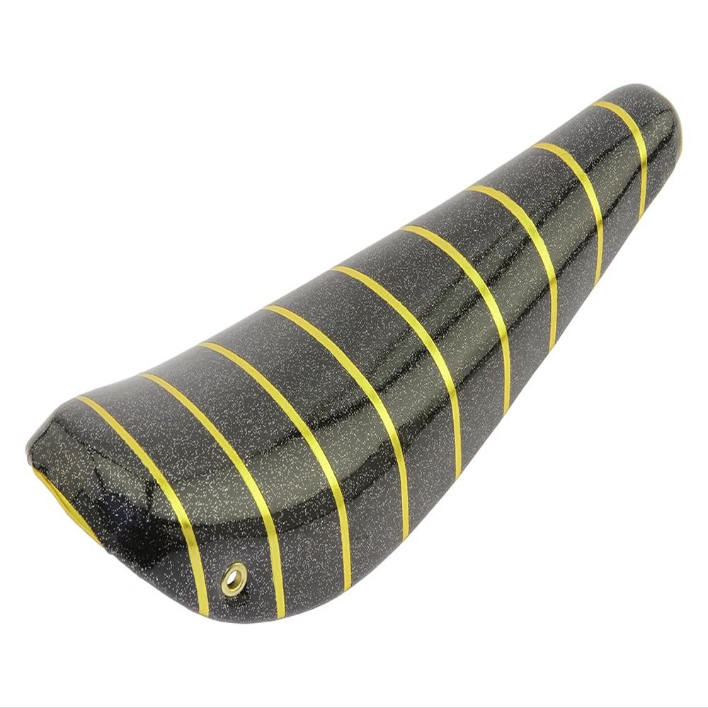 ALTALINE 16" Bicycle Vinyl Banana Seat/Saddle Sparkle with Silver Stripes, Multiple Colors (Gold)