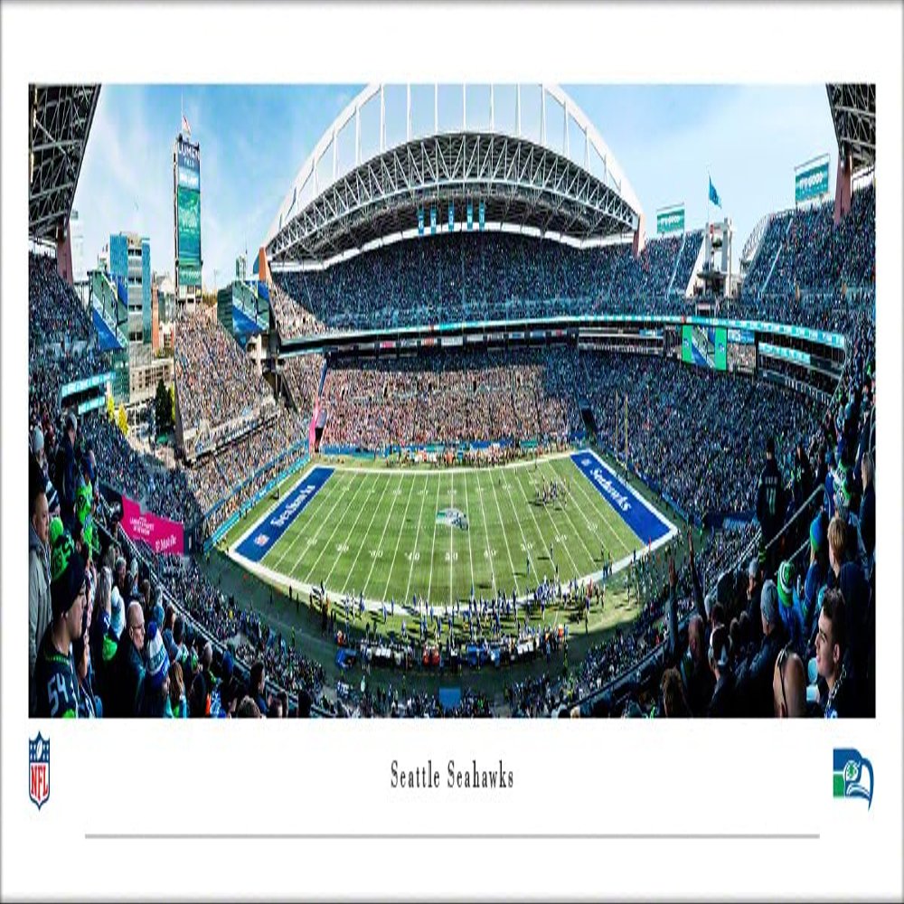 Seattle Seahawks Throwback - 50 yd - Unframed 40 x 13.5 Poster by Blakeway Panoramas
