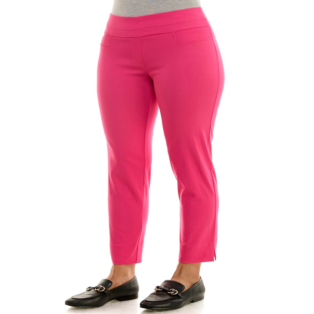 Zac & Rachel Women's Pull-On Ankle Length Pants with Millennium Fabric, Fuchsia Bloom, 6
